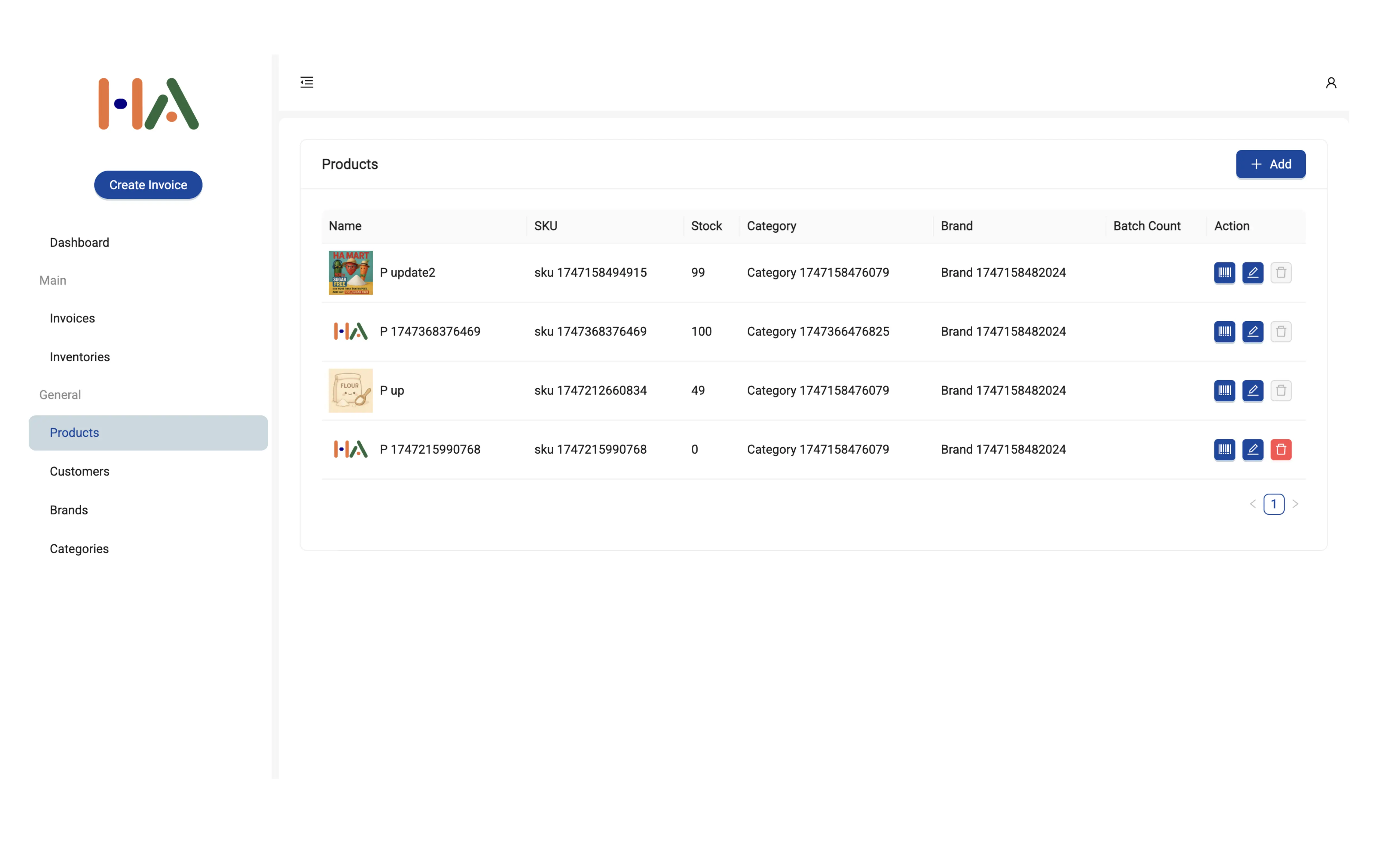 Product List